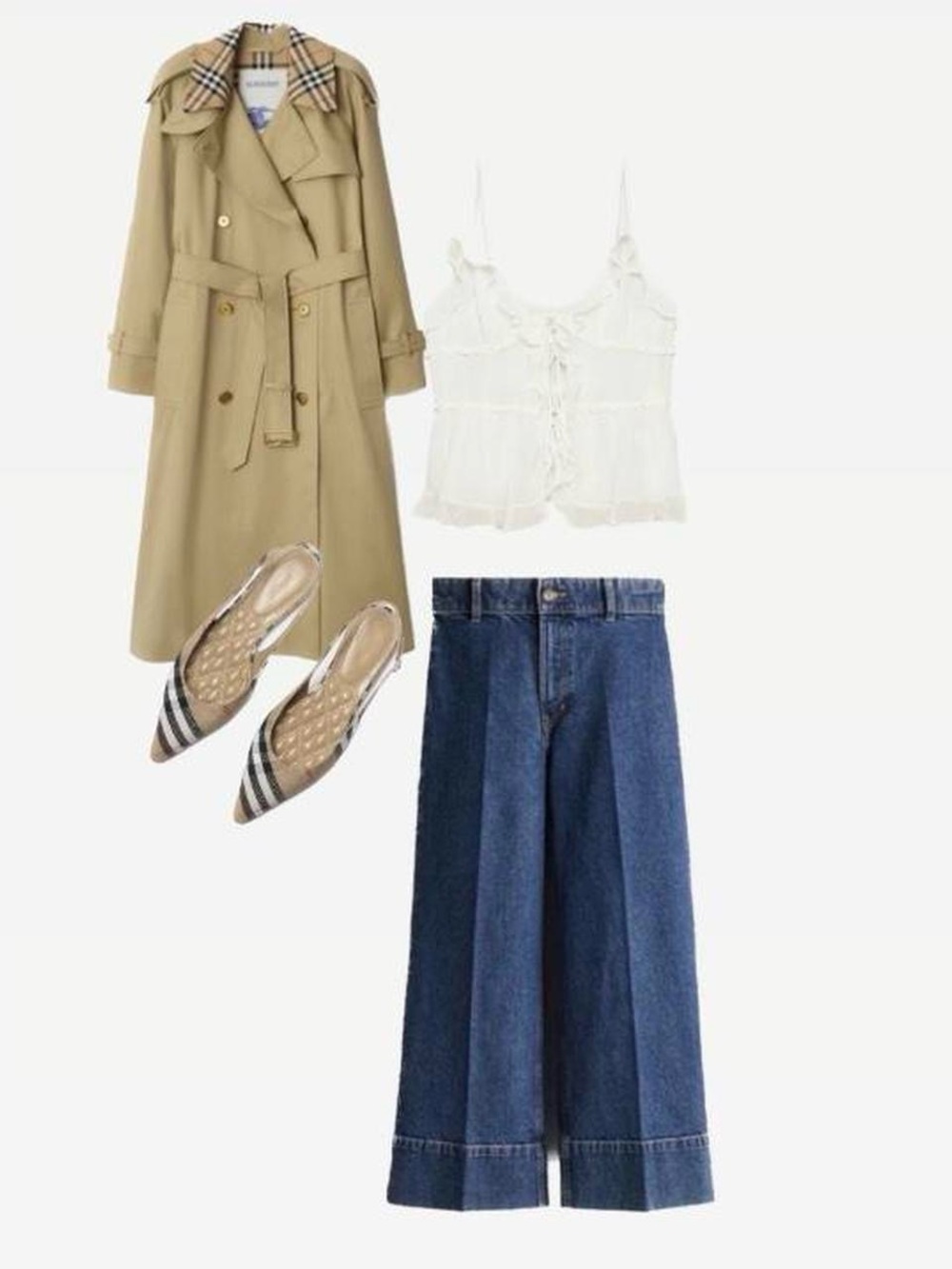 H&M Wide Leg Blue Denim Jeans